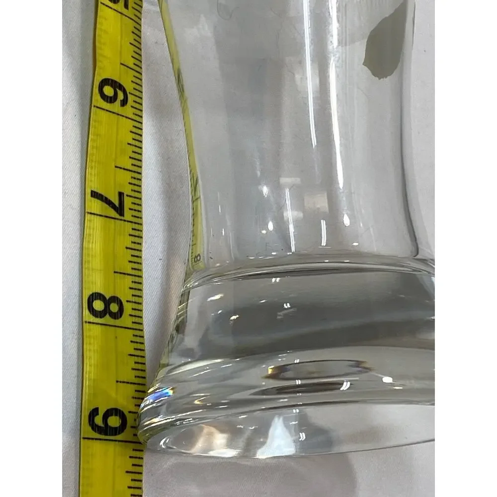 ECHT KRISTALL Pilsner Glass Etched Stag and Trees Beer Glass